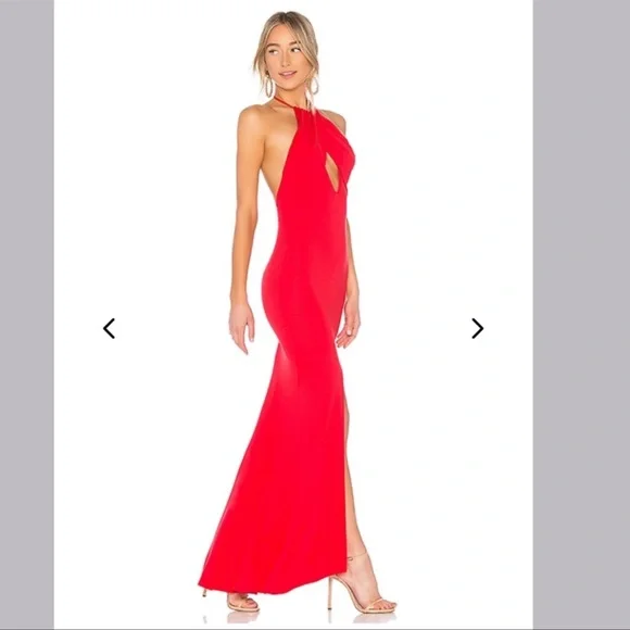 Lovers + Friends Rosa Gown in Red Rose - Picture 3 of 11